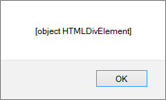 Notre div est bien un objet de type HTMLDivElement