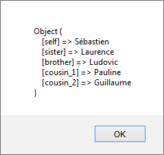 Notre méthode devra afficher quelque chose de semblable